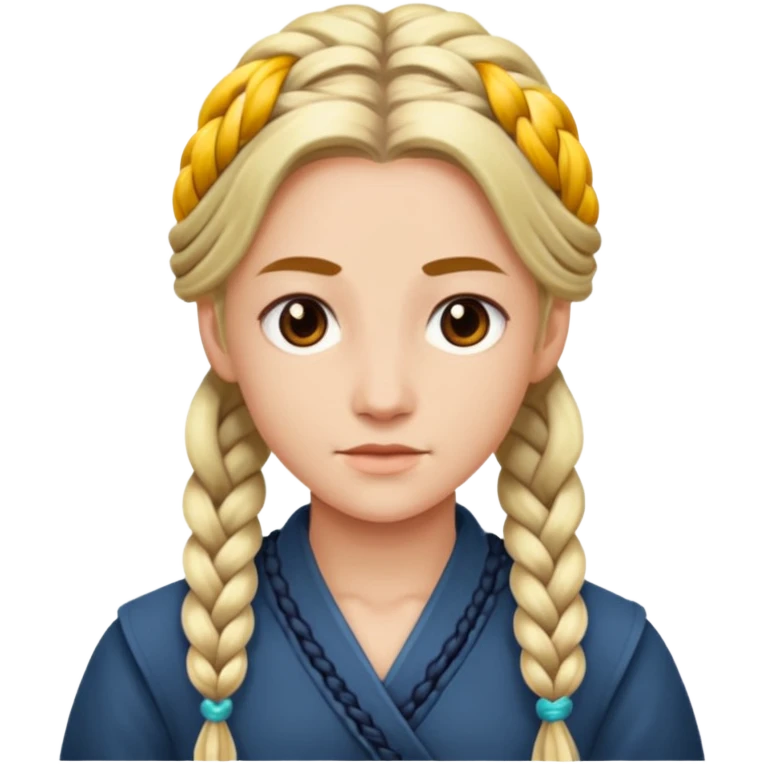 Orga mit langen Zopf emoji