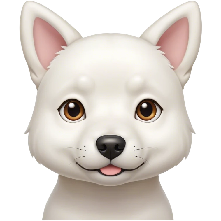 white colored dog pet name shiro inspired from japanese animated show shinchan emoji