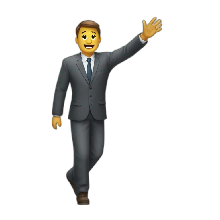 Un homme levant les mains en l’air emoji