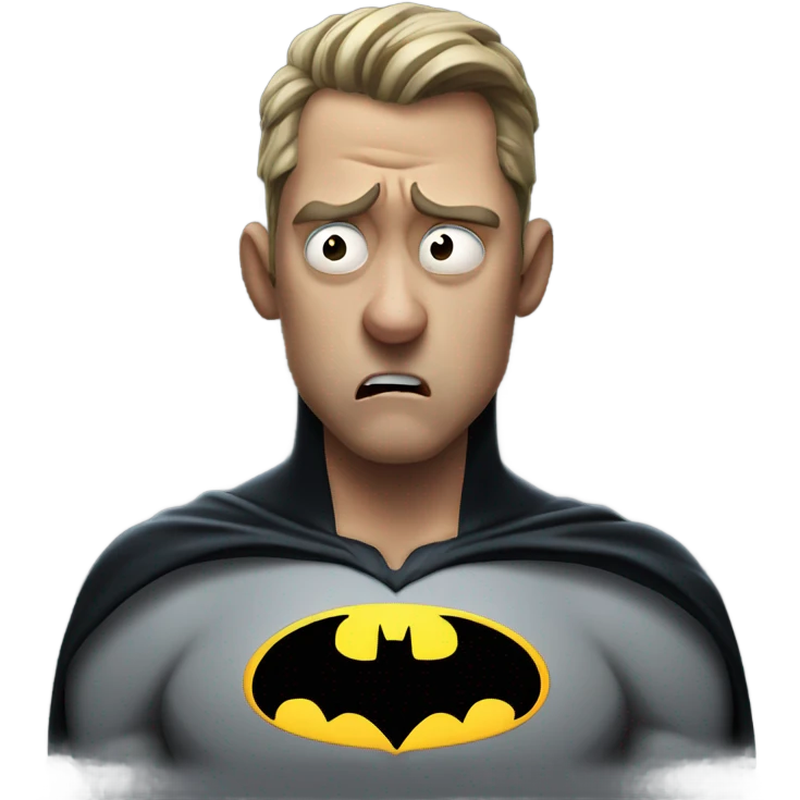 Batman coughing  emoji