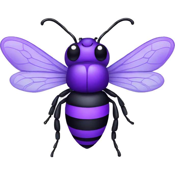 purple bee emoji