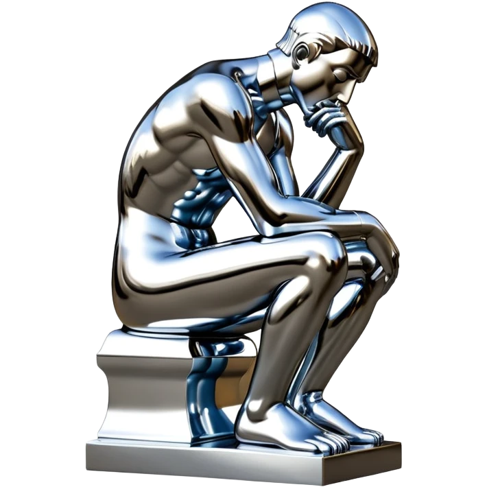 sorayama The Thinker sculpture emoji