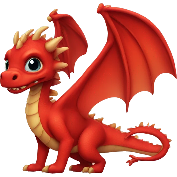 Cute red dragon  emoji