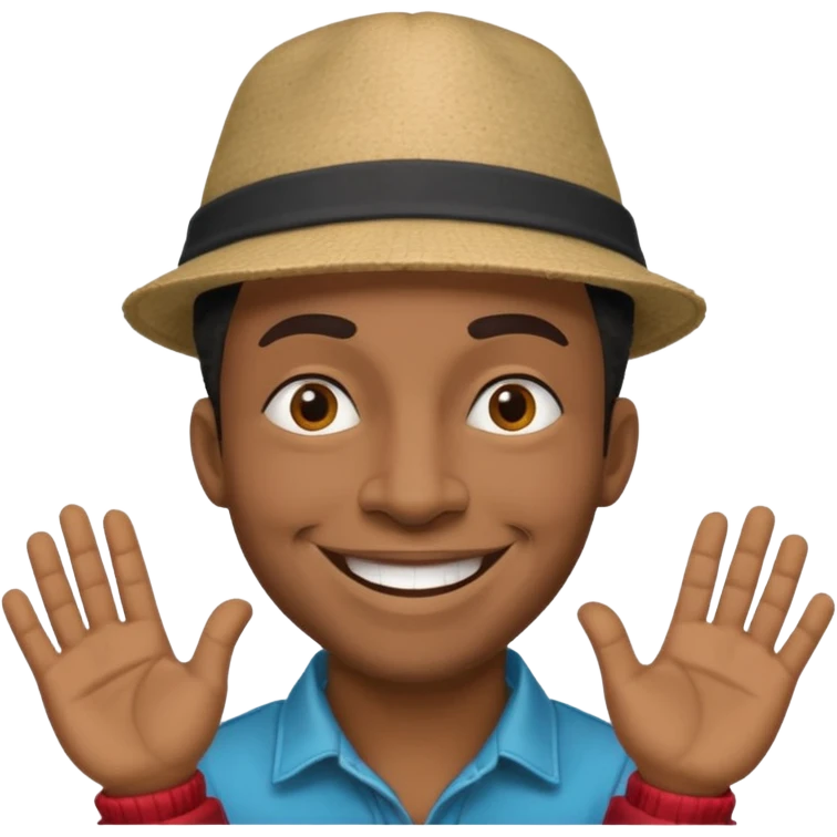 Street Puppet Performer black man emoji