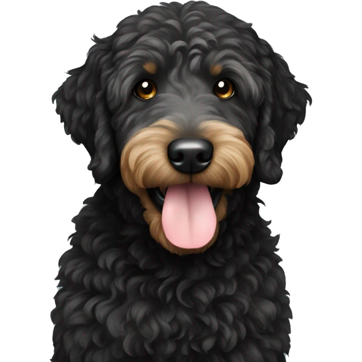 Black golden doodle  emoji
