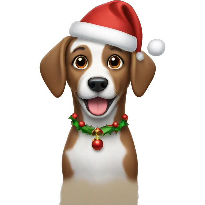 Christmas dog emoji