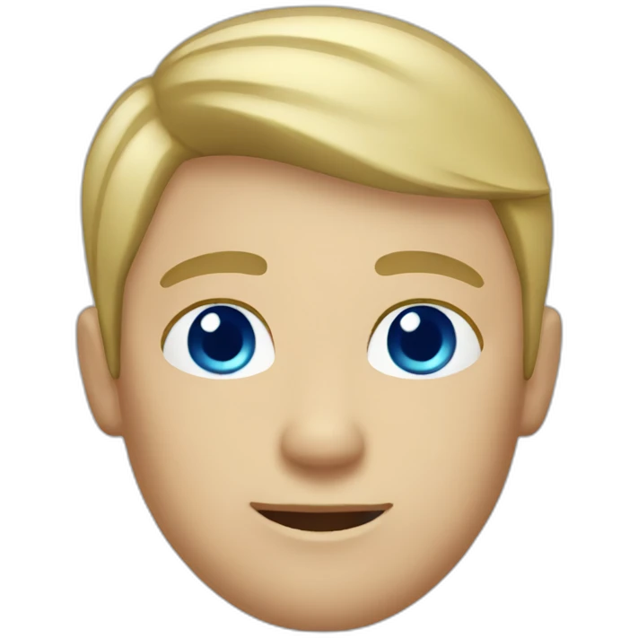 Short Blond hair man with blue eye emoji