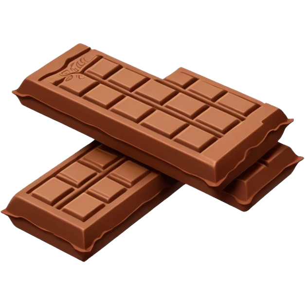 Illustrate a KitKat bar unwrapped, showing four chocolate fingers side by side. emoji