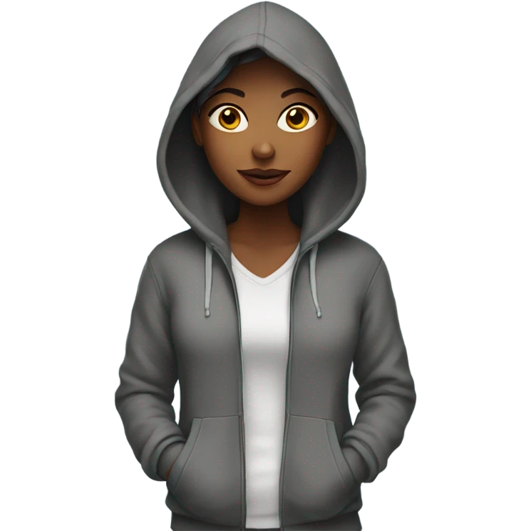 Woman in hoodie emoji