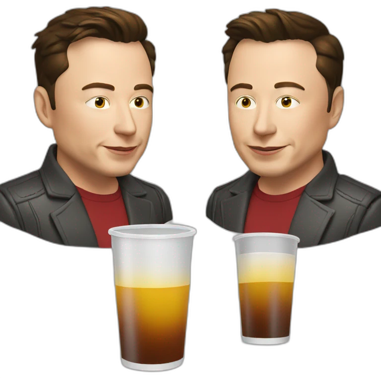 elon musk is drinking  emoji