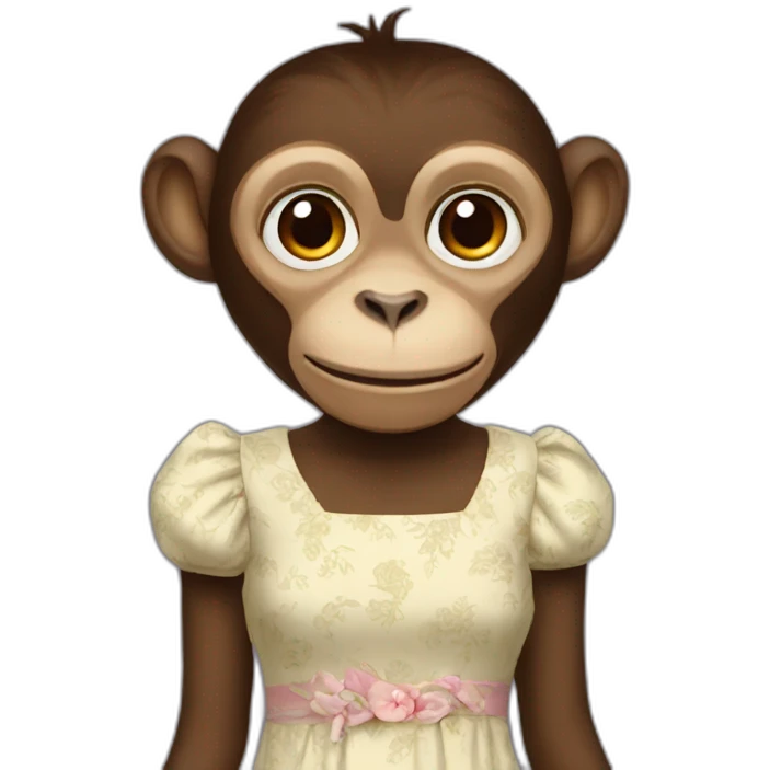 monkey in a dress emoji