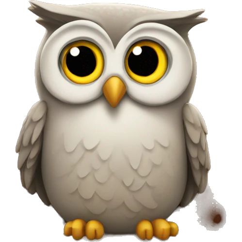 owl watching a movie emoji