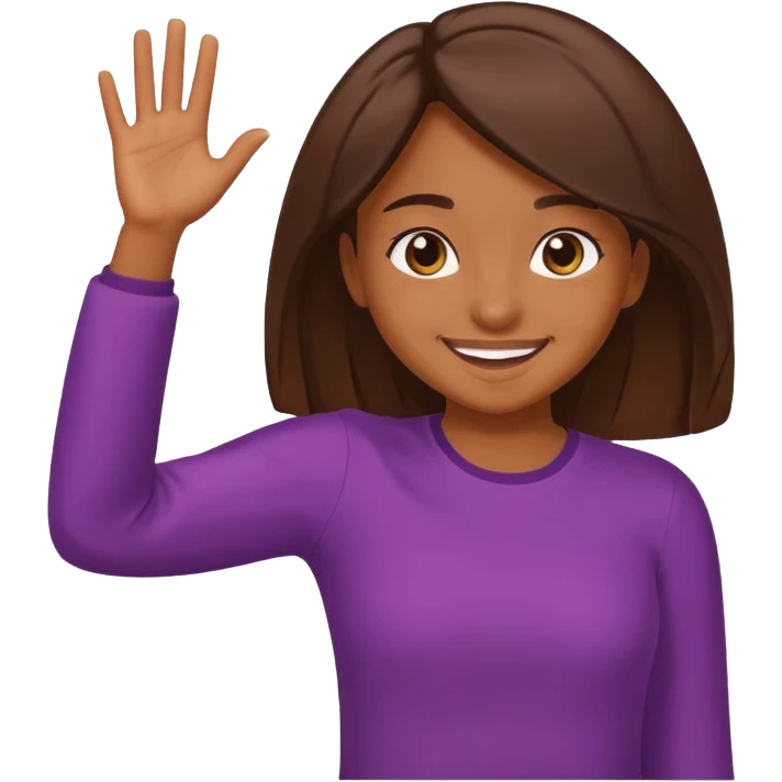 Chica morena haciendo un dab emoji