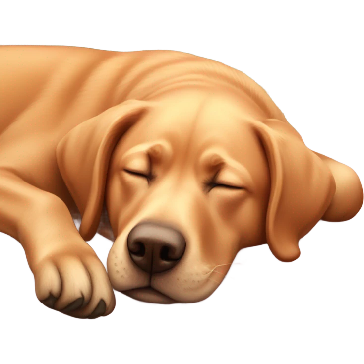 Red lab sleeping emoji