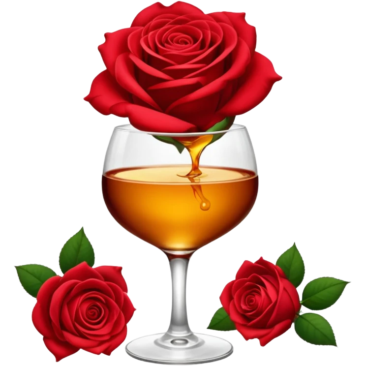 Red roses and liquor emoji