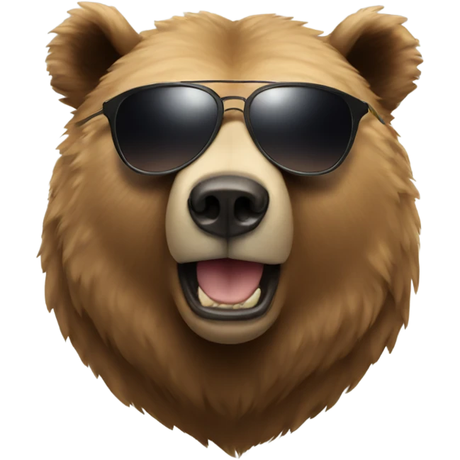 a bear in sunglasses emoji