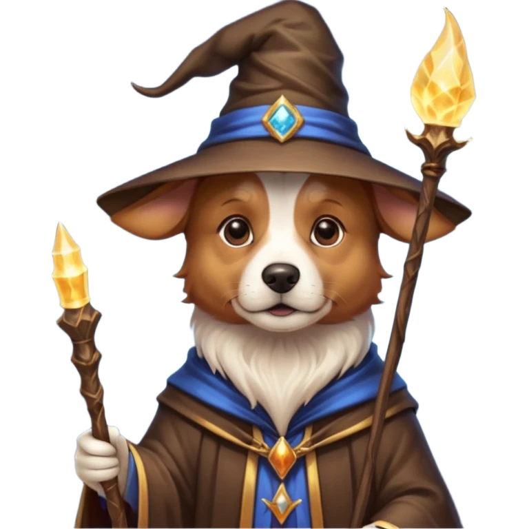 Dog wizard emoji