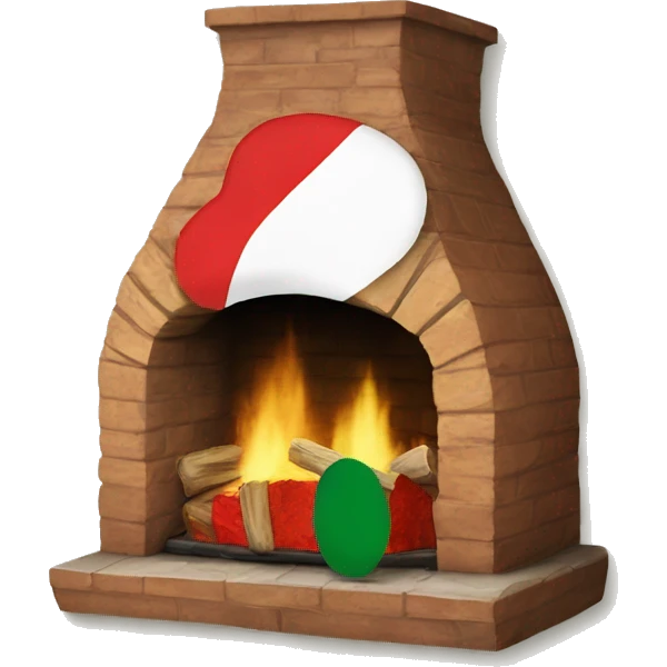 A hearth made with the italian flag emoji