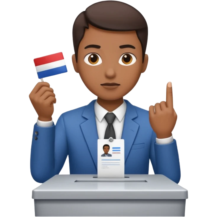 Vote - participate in elections by casting your vote for candidates emoji