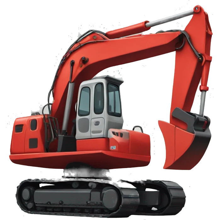red excavator emoji