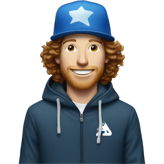 Shaun White wearing a blue A’s hat emoji