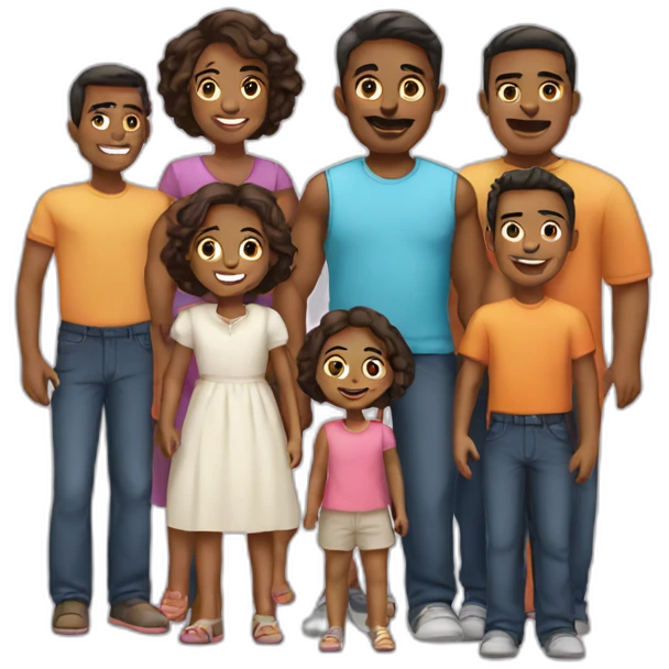 Family of 10 emoji