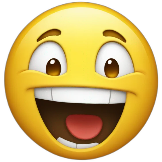 a burst out laugh emoji