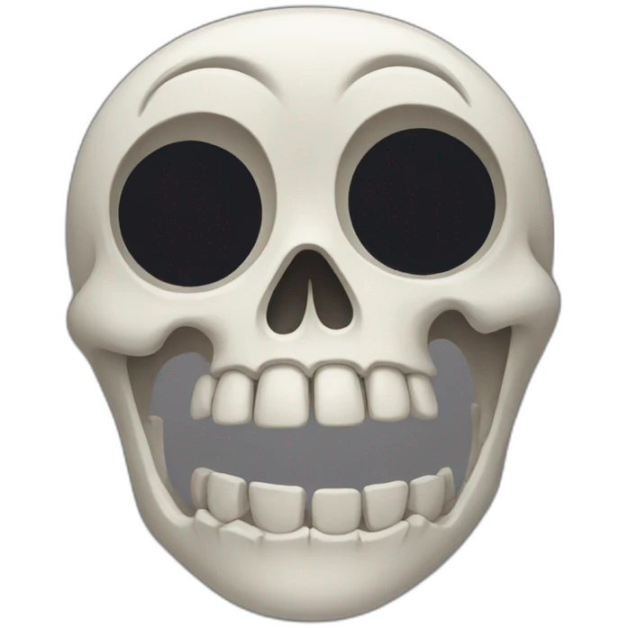 skeleton crying emoji