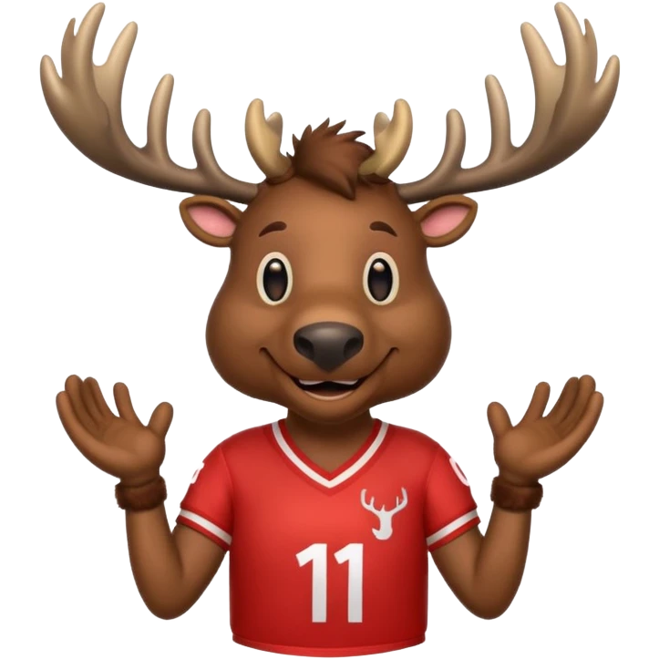 Moose wearing a jersey  emoji