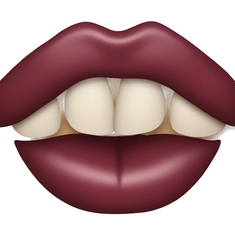 Burgundy lips emoji