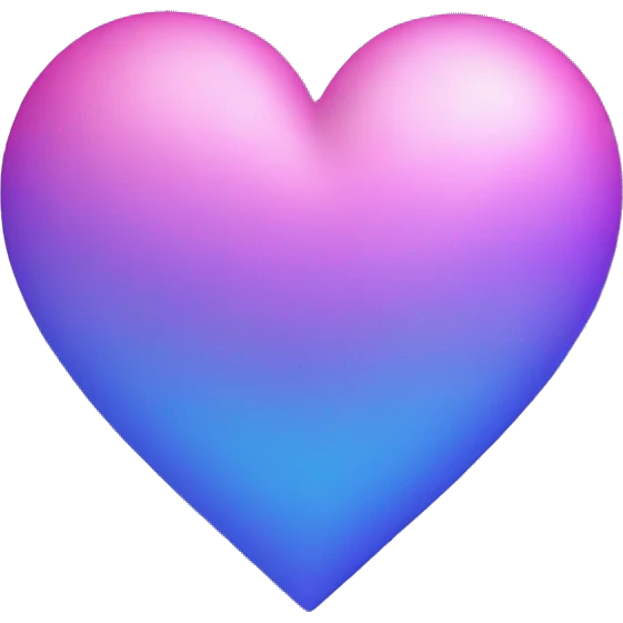 Heart purple, pink and blue emoji
