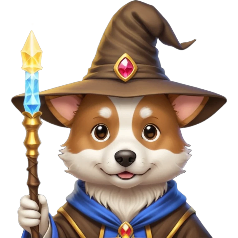 Dog wizard emoji