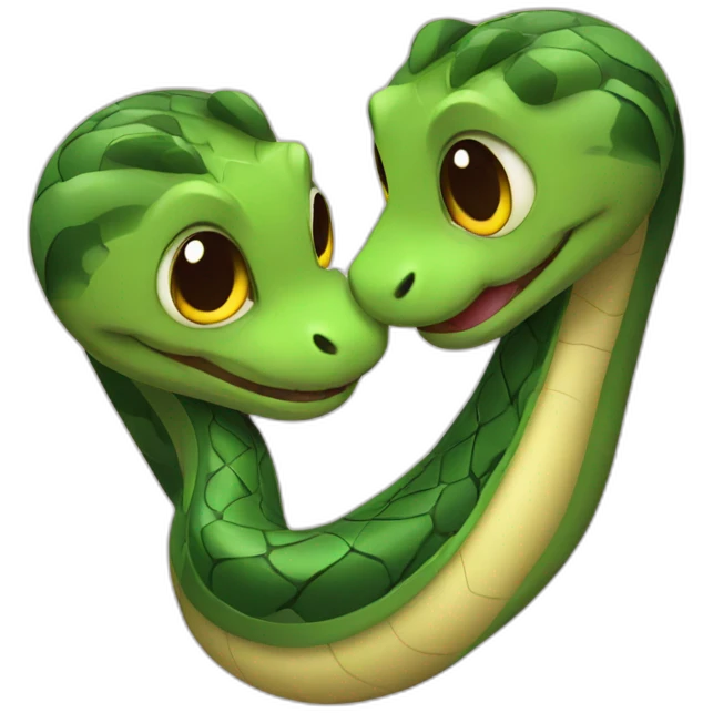snakes a loving couple emoji