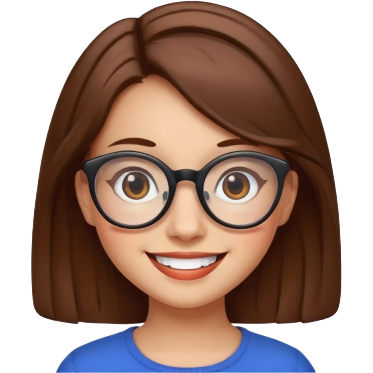 big spects with girl smile emoji