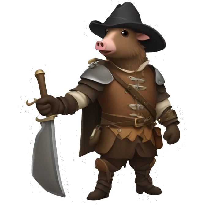 boar musketeer emoji