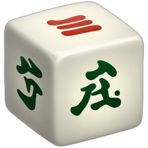 a mahjong with "福" written on it emoji