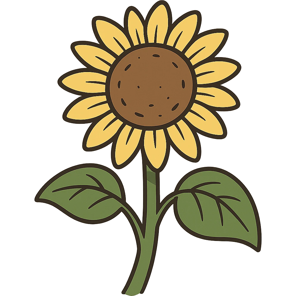sunflower drawing emoji