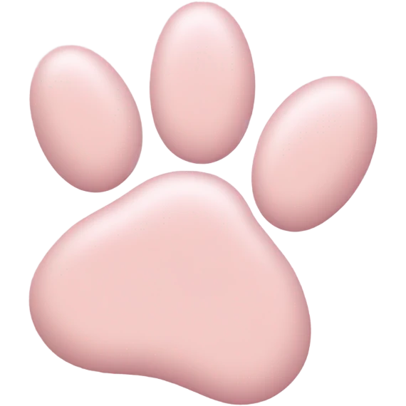 cute light pink paw emoji