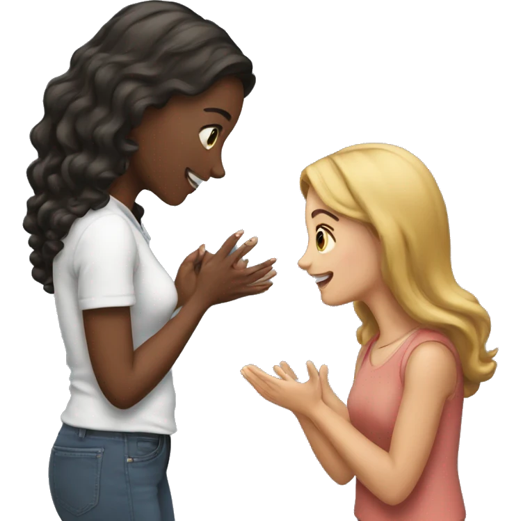 A girl proposing to a girl emoji