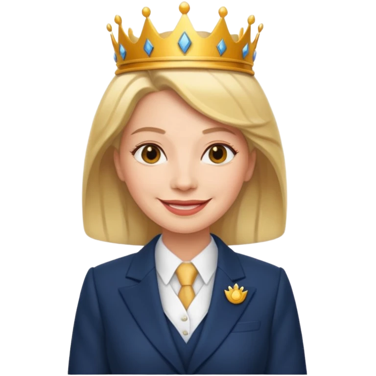 queen with suit emoji