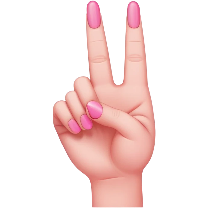 Pink middle finger emoji