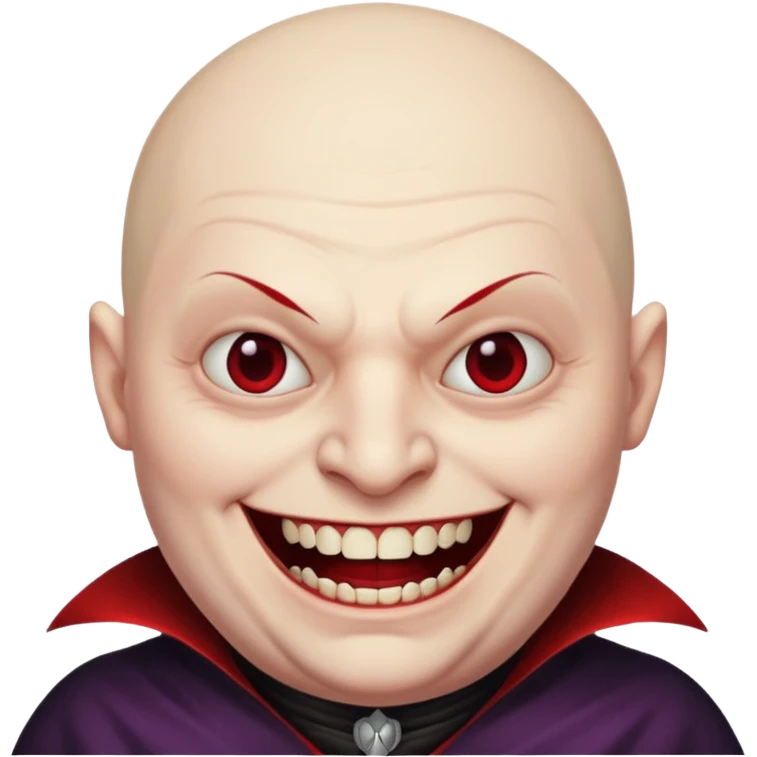 Bald fat vampire smiling emoji