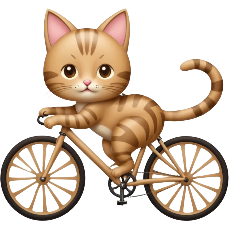 Eine Katze auf einem rennrad kawaii  emoji