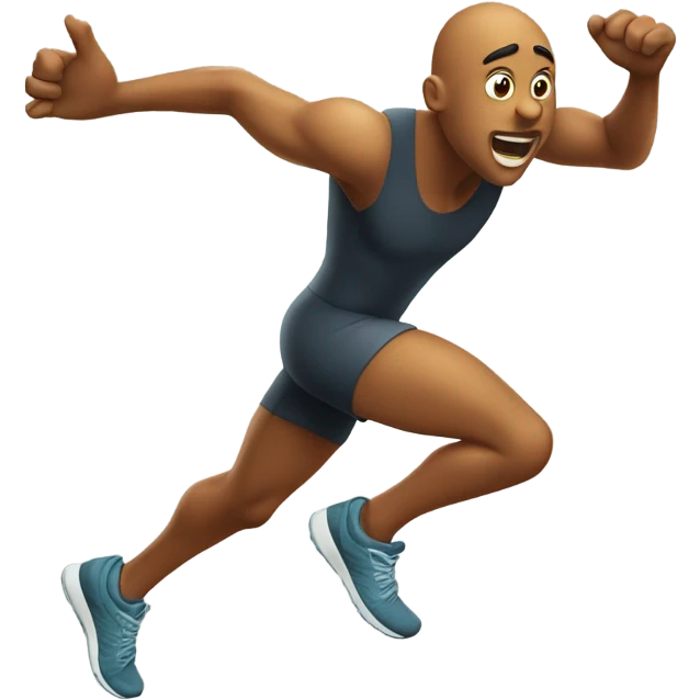 a physical nose running with arms and legs emoji