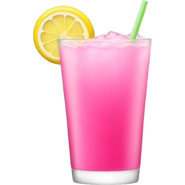 pink drink with lemon emoji