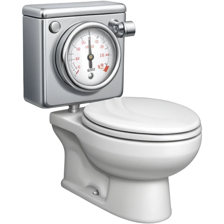 toilet with big pressure gauge emoji