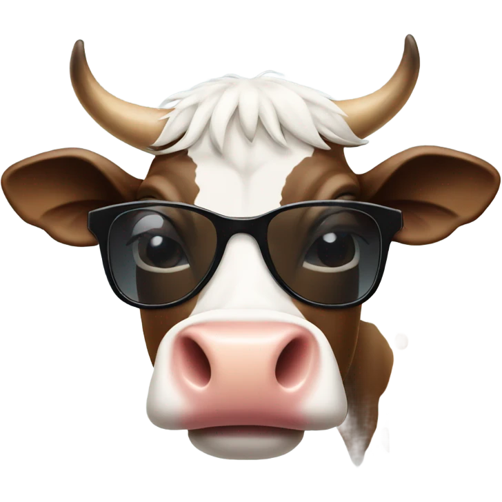 Cow with sunglasses  emoji