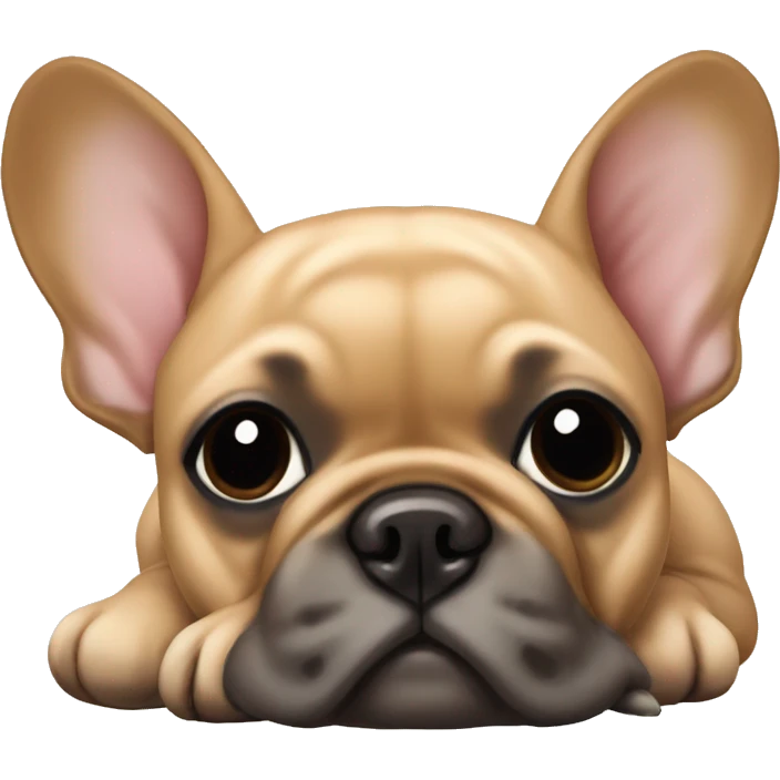 Fawn frenchie laying  emoji
