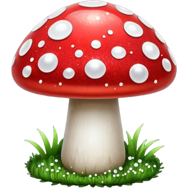 red glitter mushroom emoji
