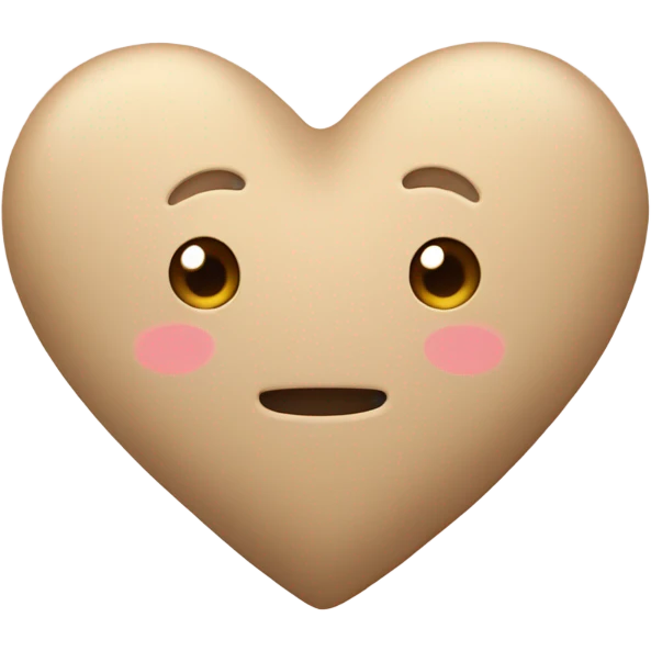 Beige heart  emoji